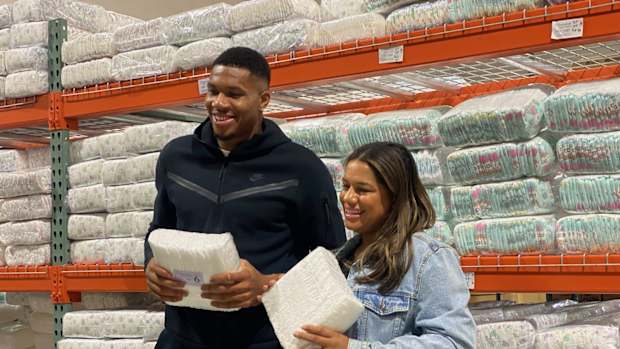 Bucks superstar Giannis Antetokounmpo and his longtime partner Mariah Riddlesprigger